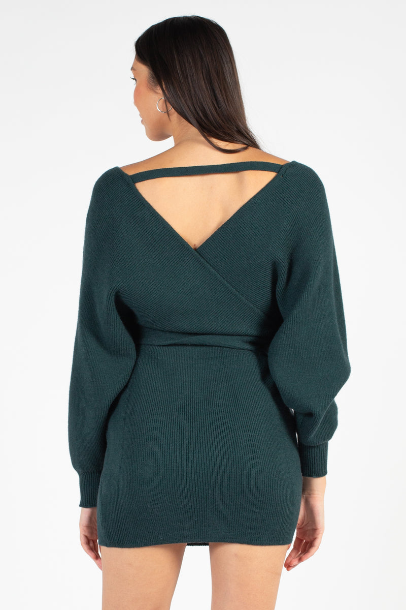 Valentina Tie Waist Sweater Dress