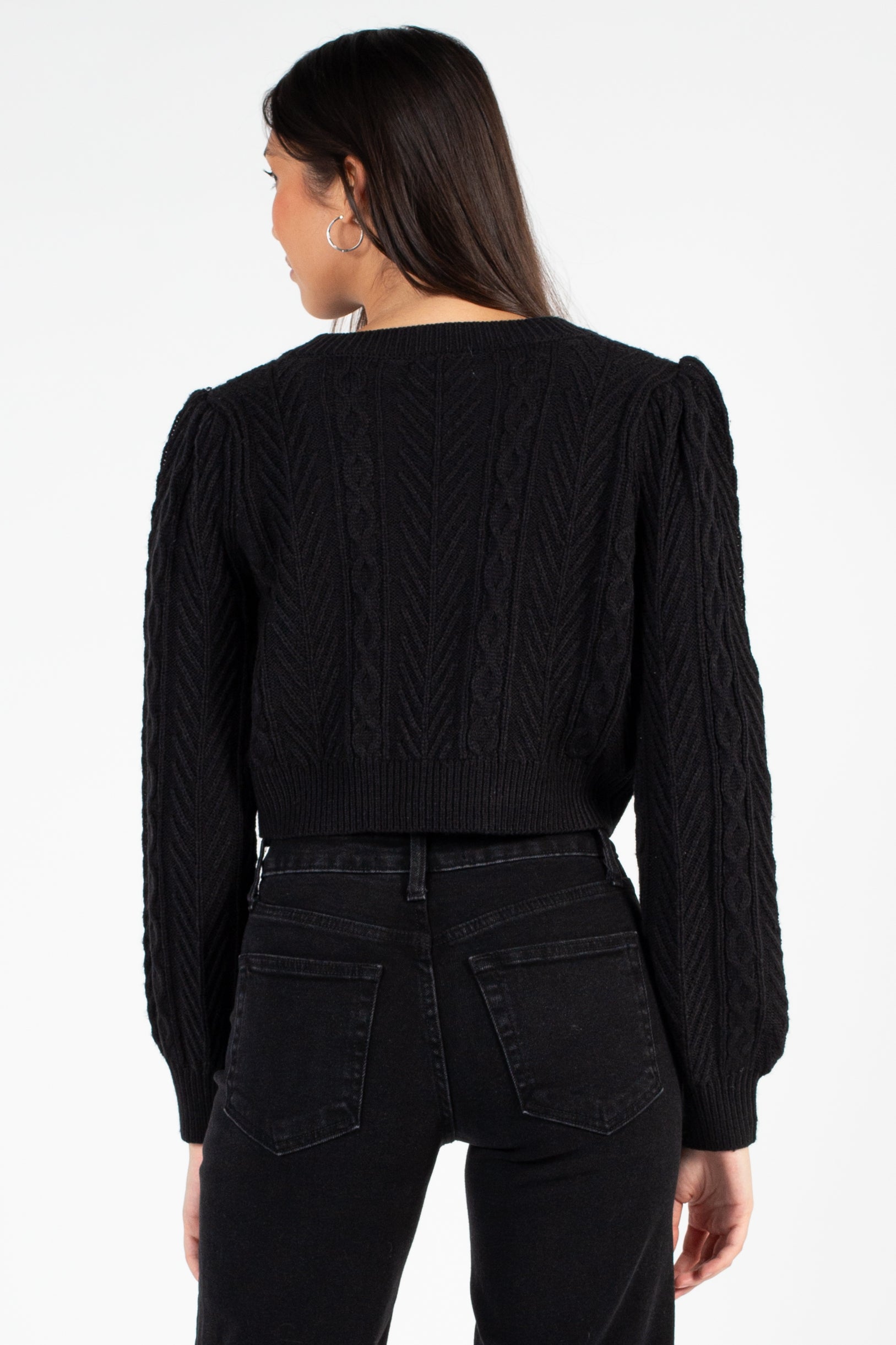 Annaliese Bow Front Knit Pom Cardigan