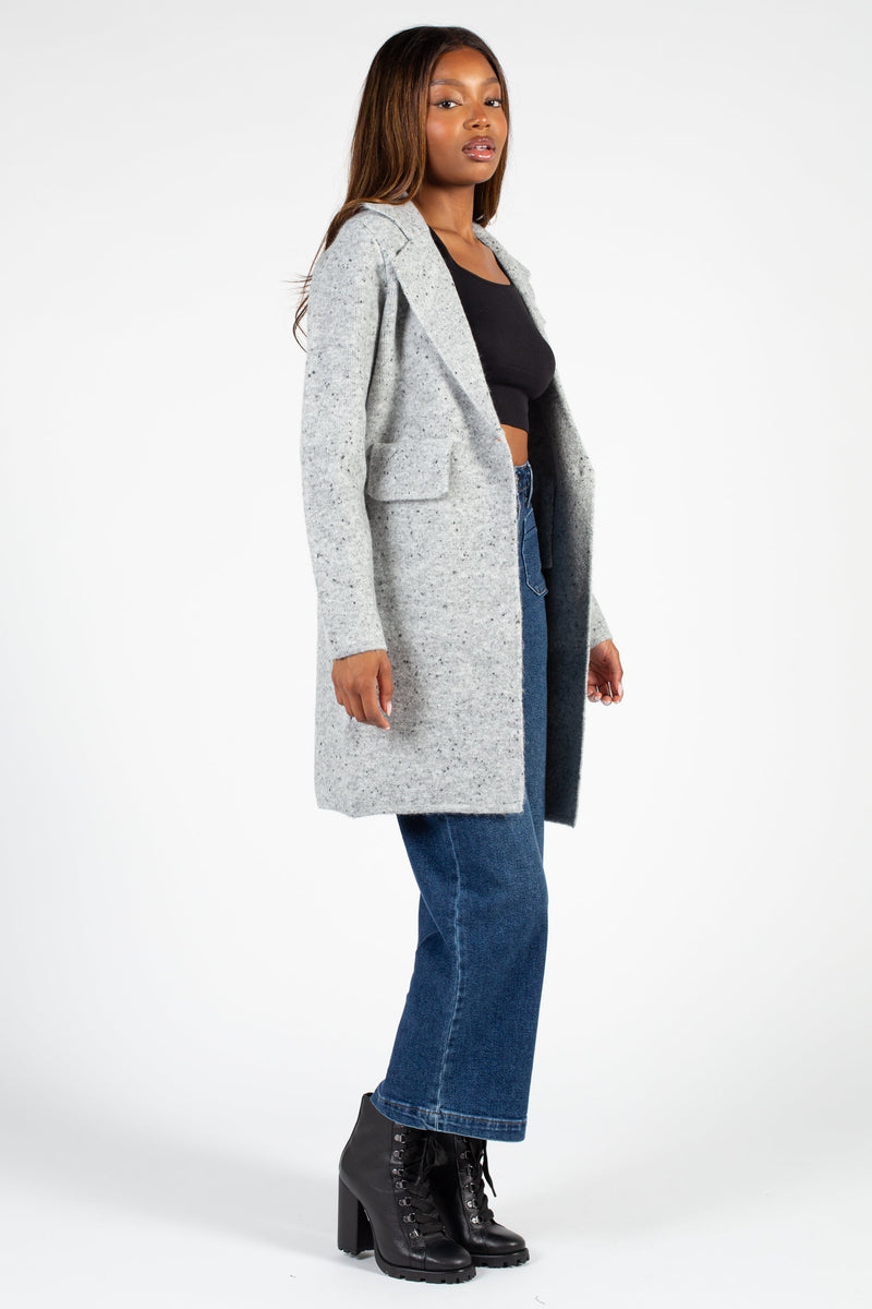 Lyla + Luxe Fiona Fleck Fitted Coat - honey