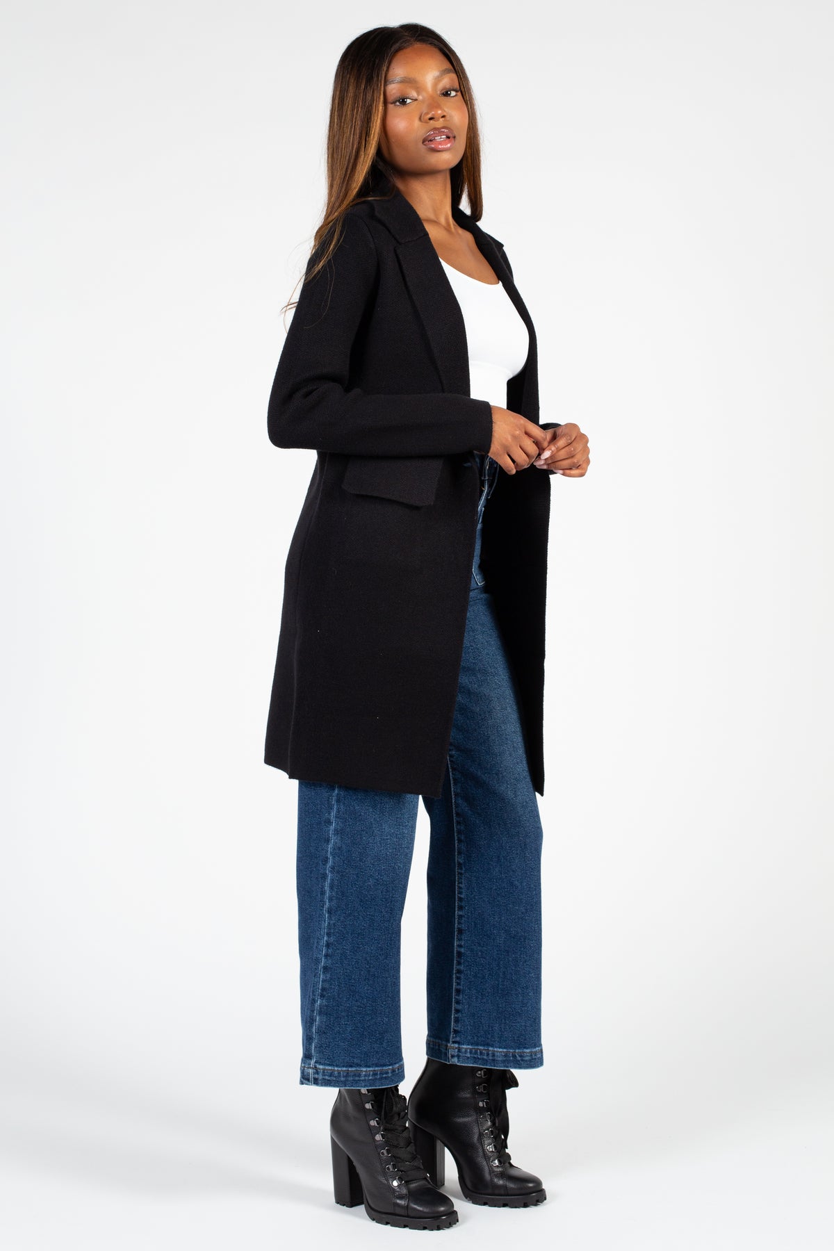 Lyla + Luxe Fiona Fitted Coat - honey