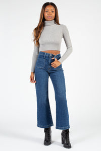 Georgina Ribbed Crop Turtleneck