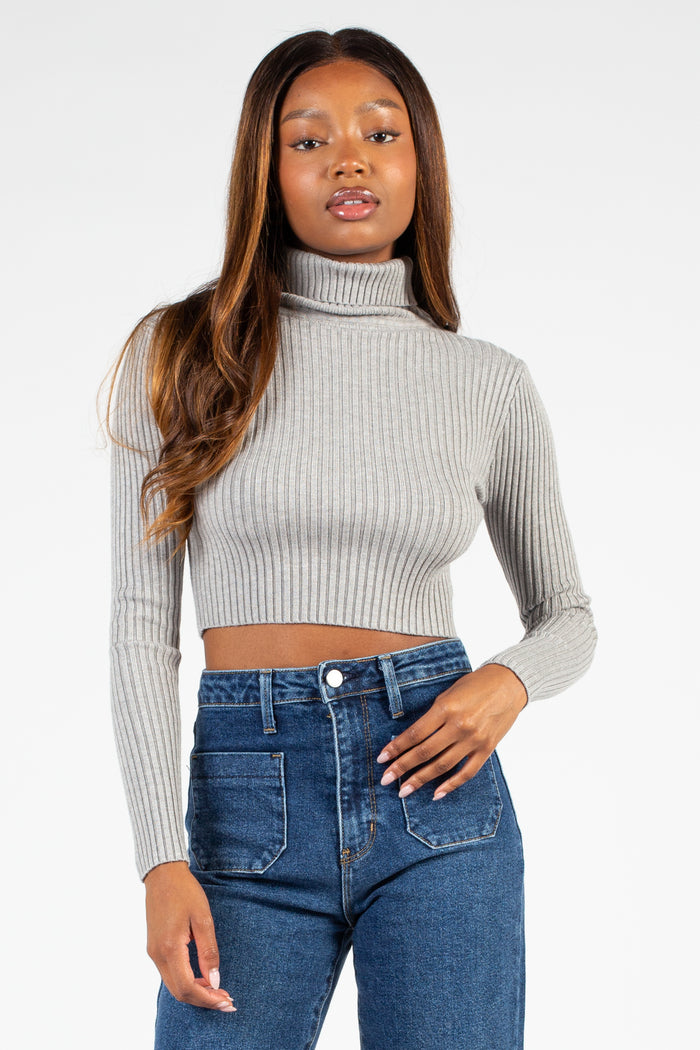 Georgina Ribbed Crop Turtleneck