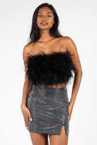Talia Rhinestone Mini Skirt
