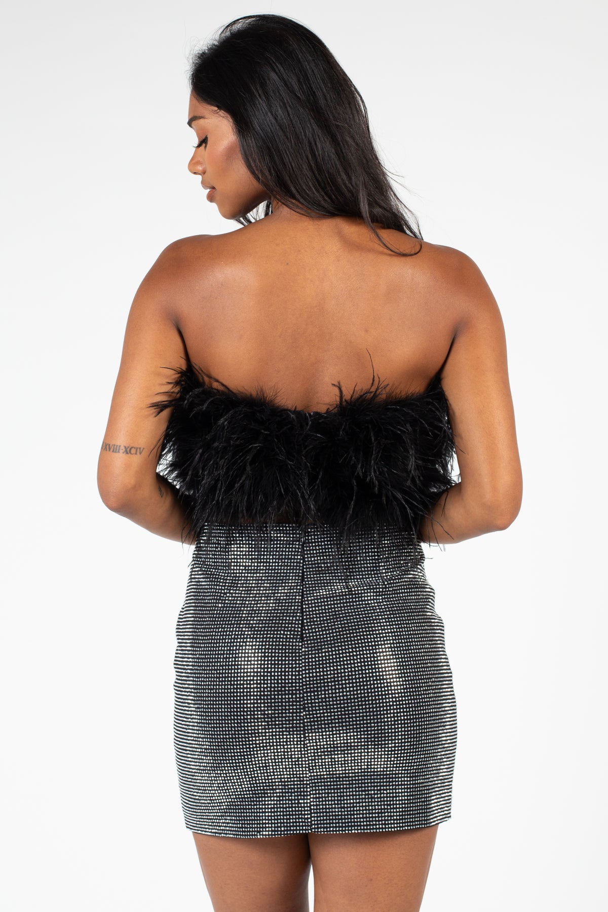 Talia Rhinestone Mini Skirt
