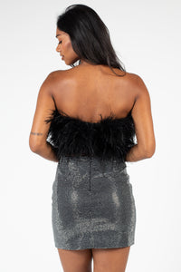 Talia Rhinestone Mini Skirt
