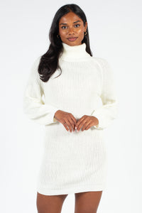 Juliet Turtleneck Sweater Dress - honey
