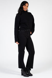 Corinna Turtleneck Crop Sweater - honey