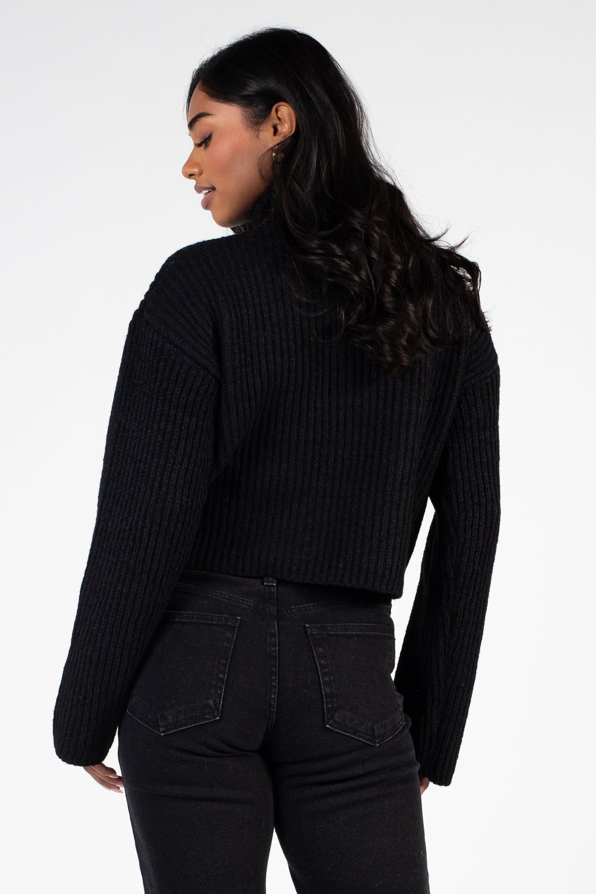 Corinna Turtleneck Crop Sweater - honey