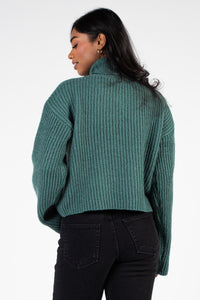 Corinna Turtleneck Crop Sweater - honey