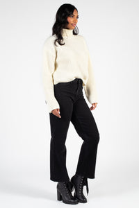 Corinna Turtleneck Crop Sweater - honey