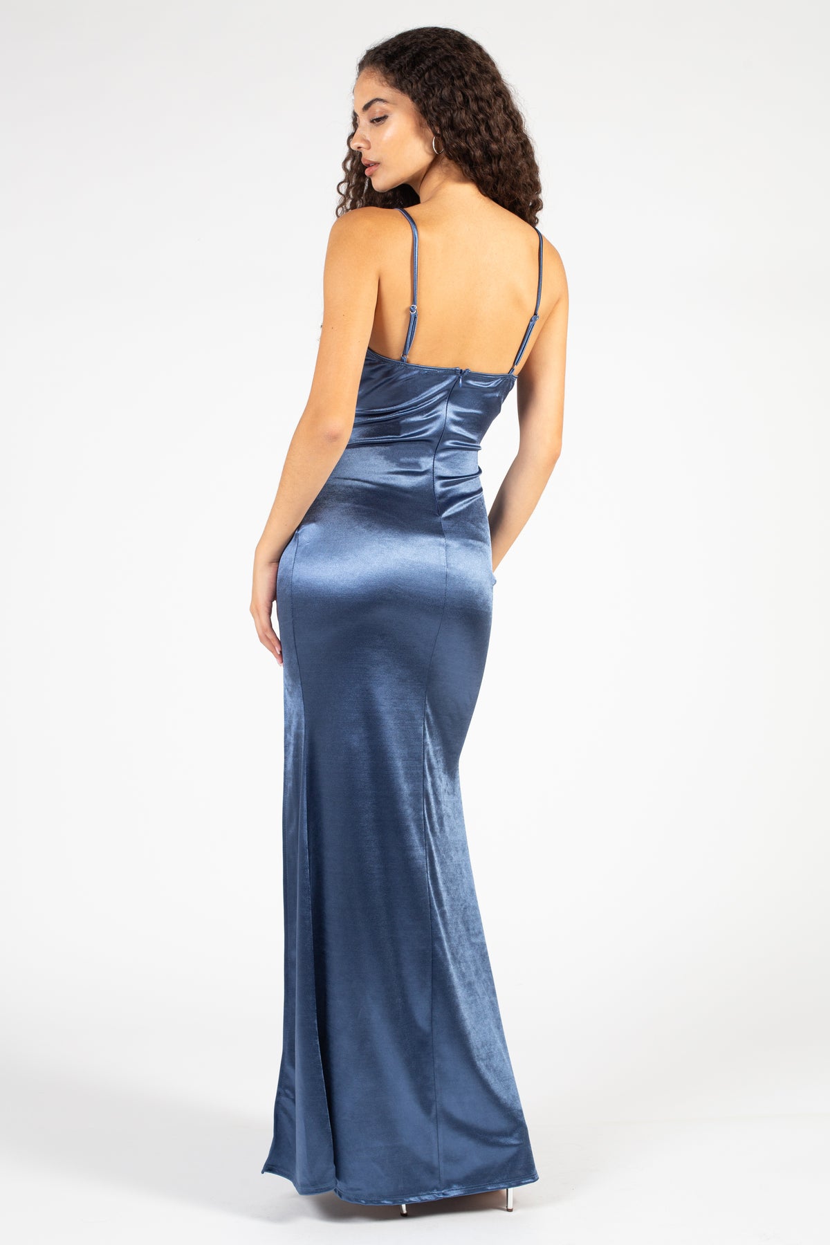 Thea High Slit Satin Maxi Gown