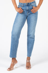 Just USA Hem Detail Straight Jeans - honey