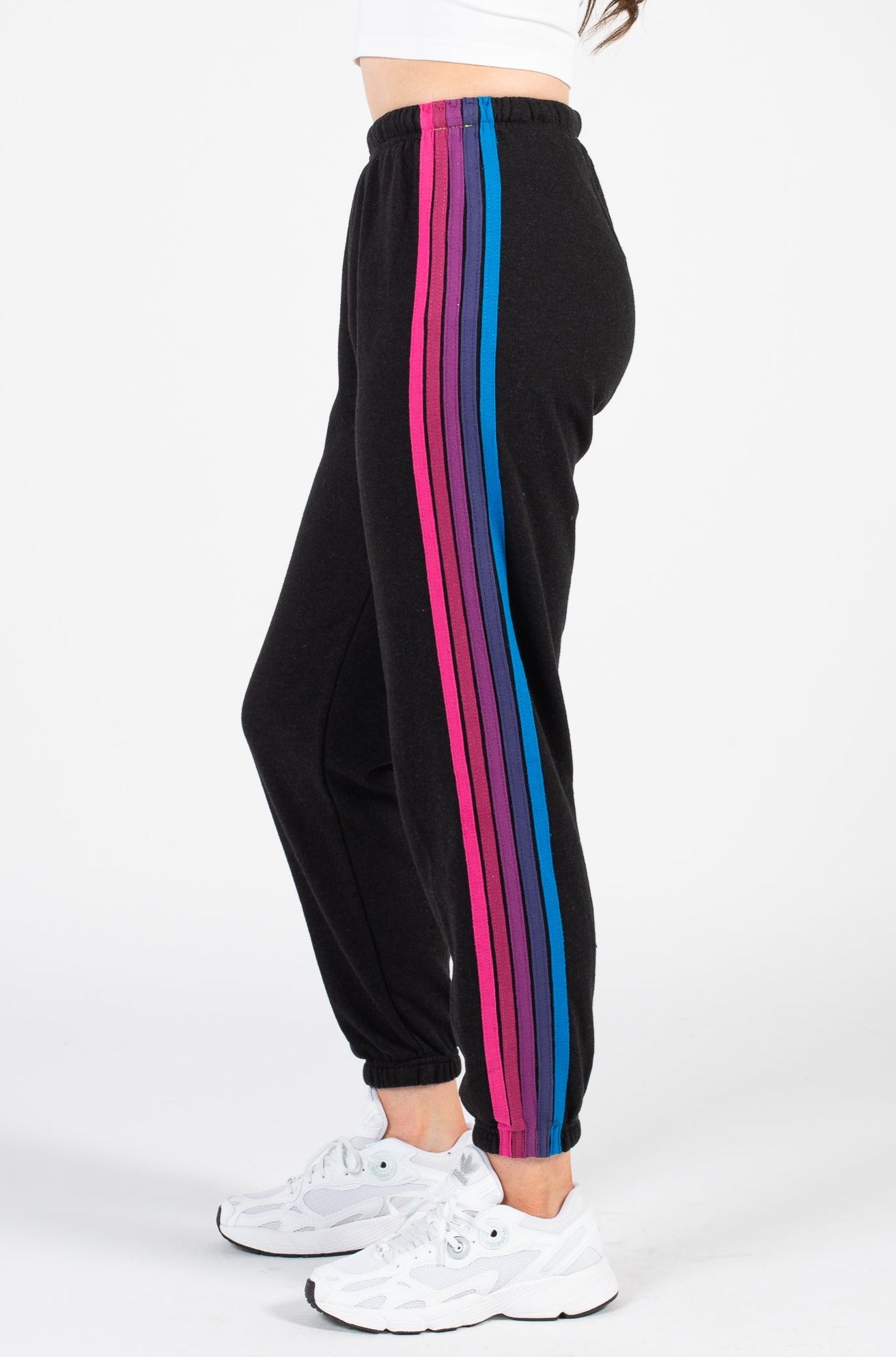 Striped sweatpants deals