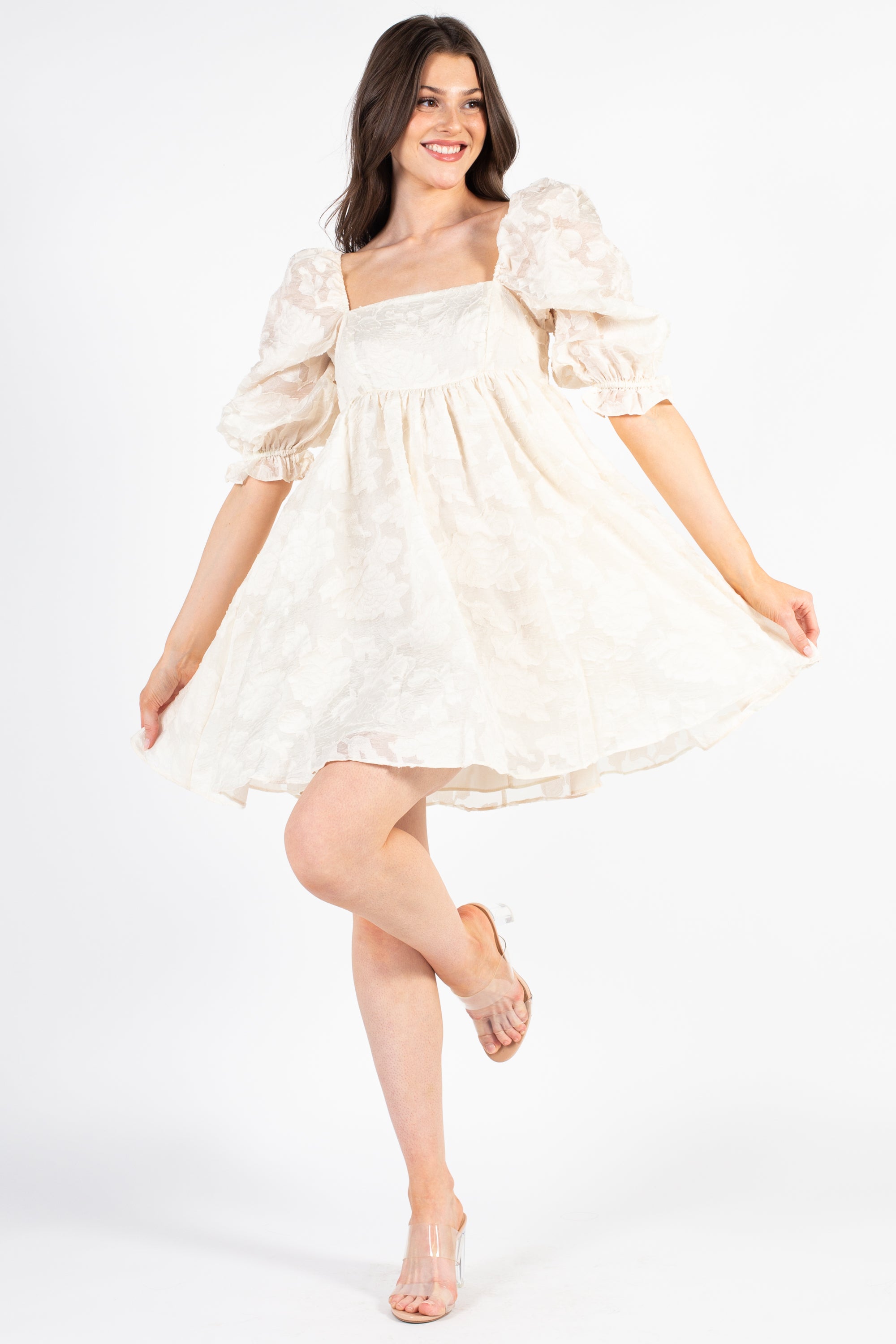 Liliana Floral Babydoll Mini Dress