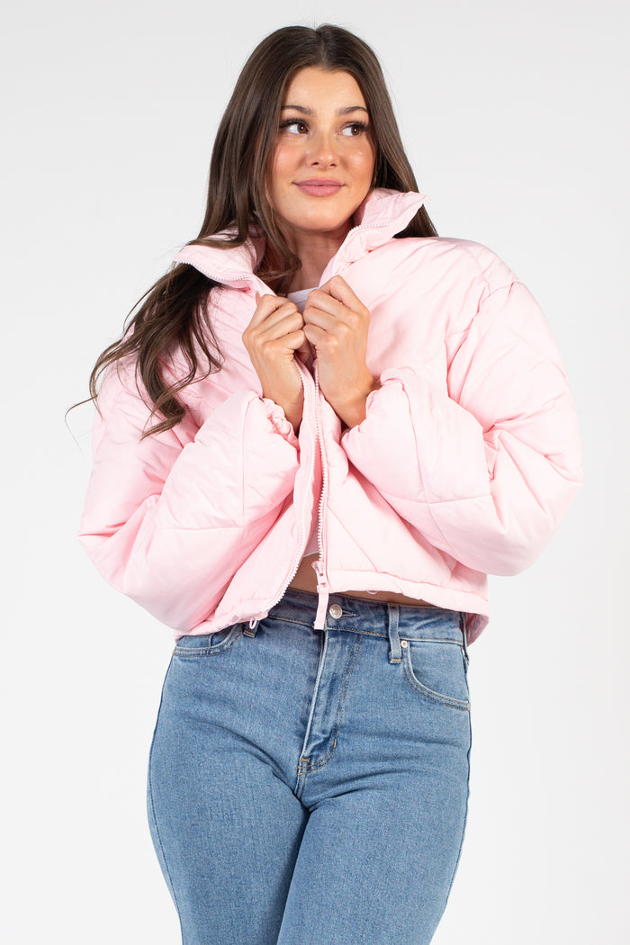 Fleur Large Quilted Puffer Jacket - honey