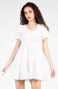 Kalissa Textured Mini Dress - honey