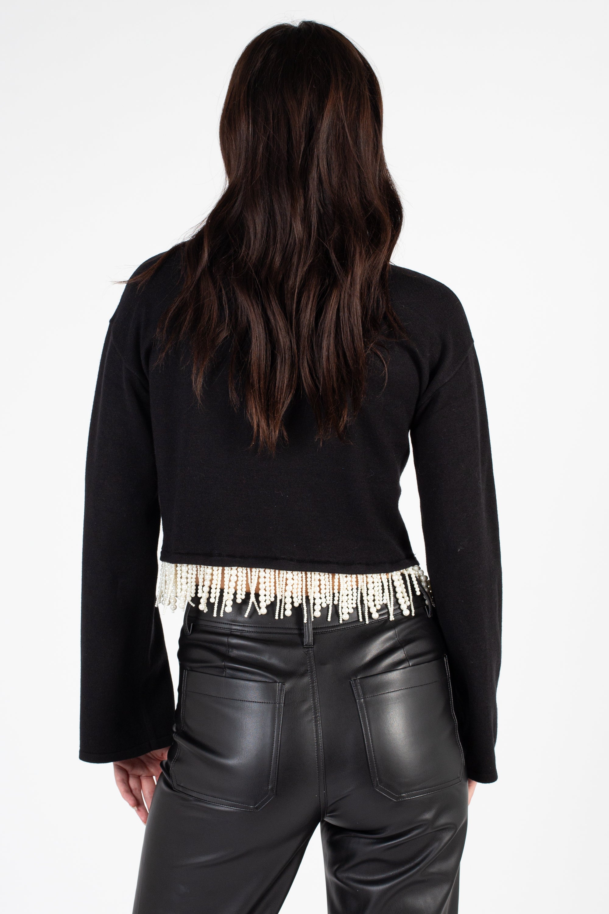 Fringe hotsell crop sweater