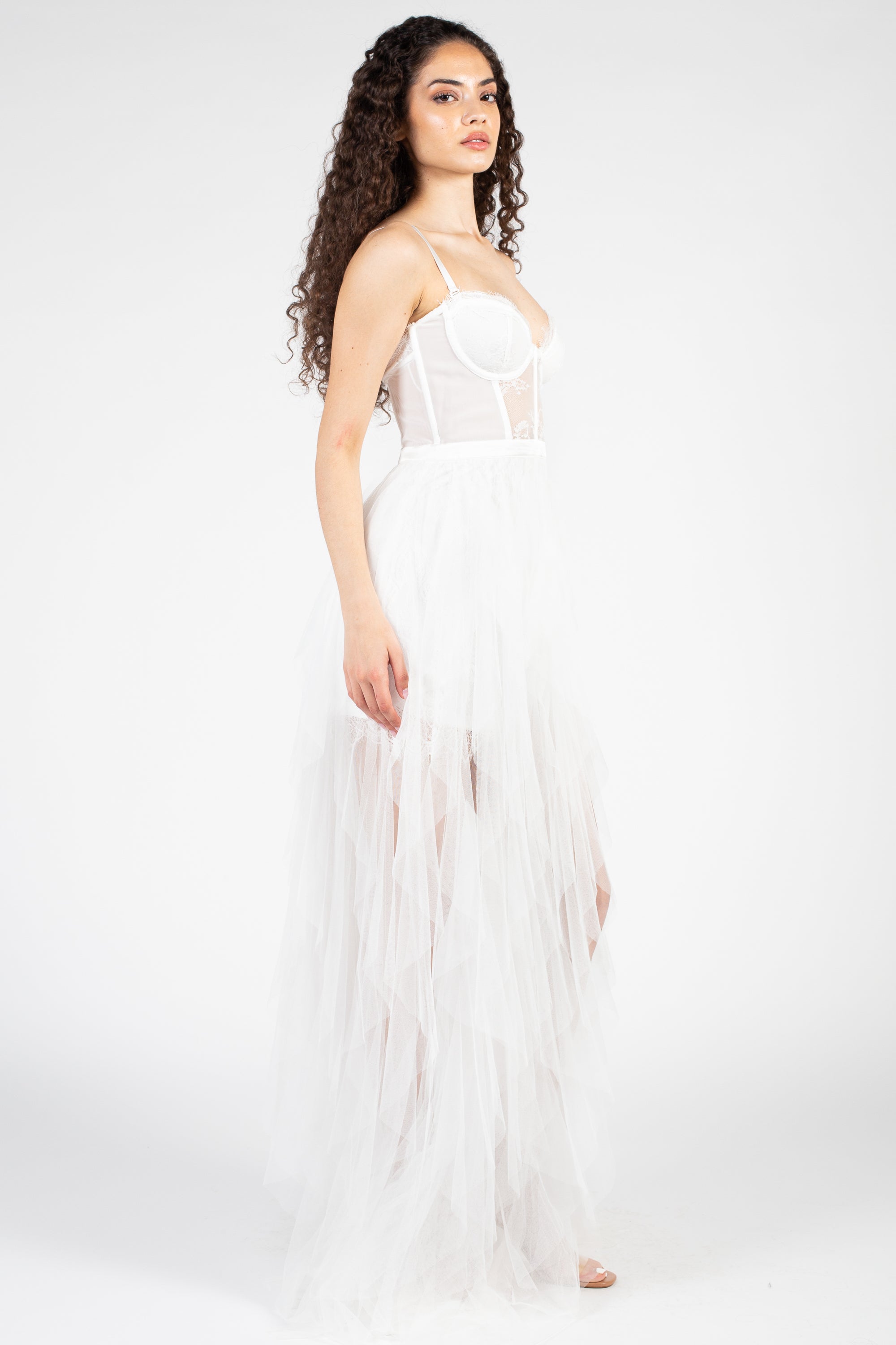 Miley Tulle Lace Maxi Dress