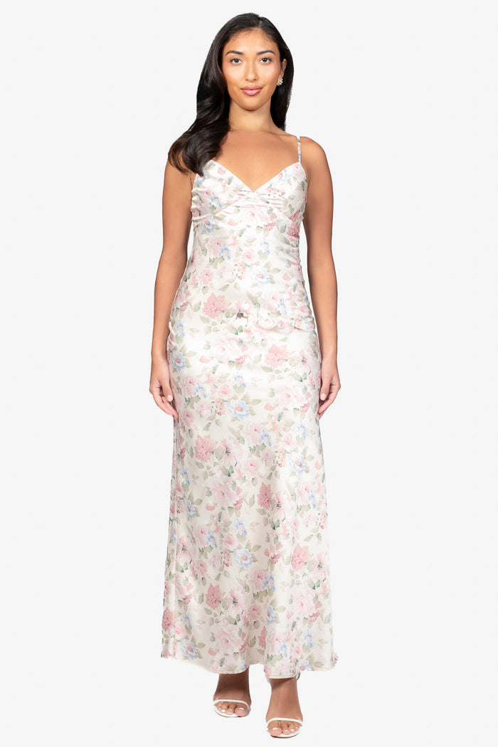 Caddie Floral Maxi Dress - honey