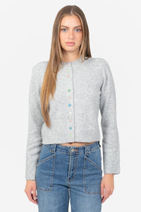 Polly Multi Colour Button Knit Cardigan