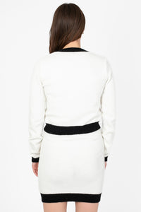 Monroe Contrast Knit Cardigan - honey