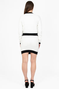 Simone Contrast Knit Mini Skirt - honey