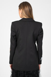 Girl Gang Patchwork Blazer - honey