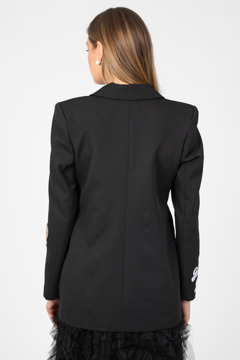 Girl Gang Patchwork Blazer - honey