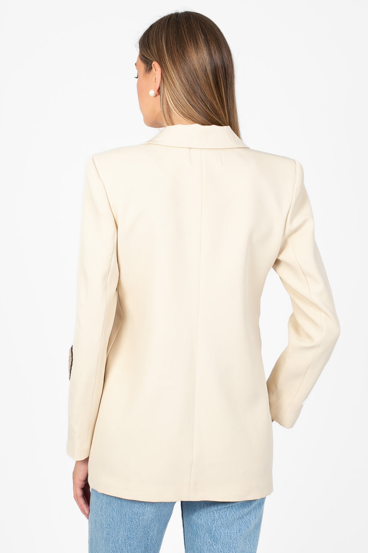 Girl Gang Patchwork Blazer - honey