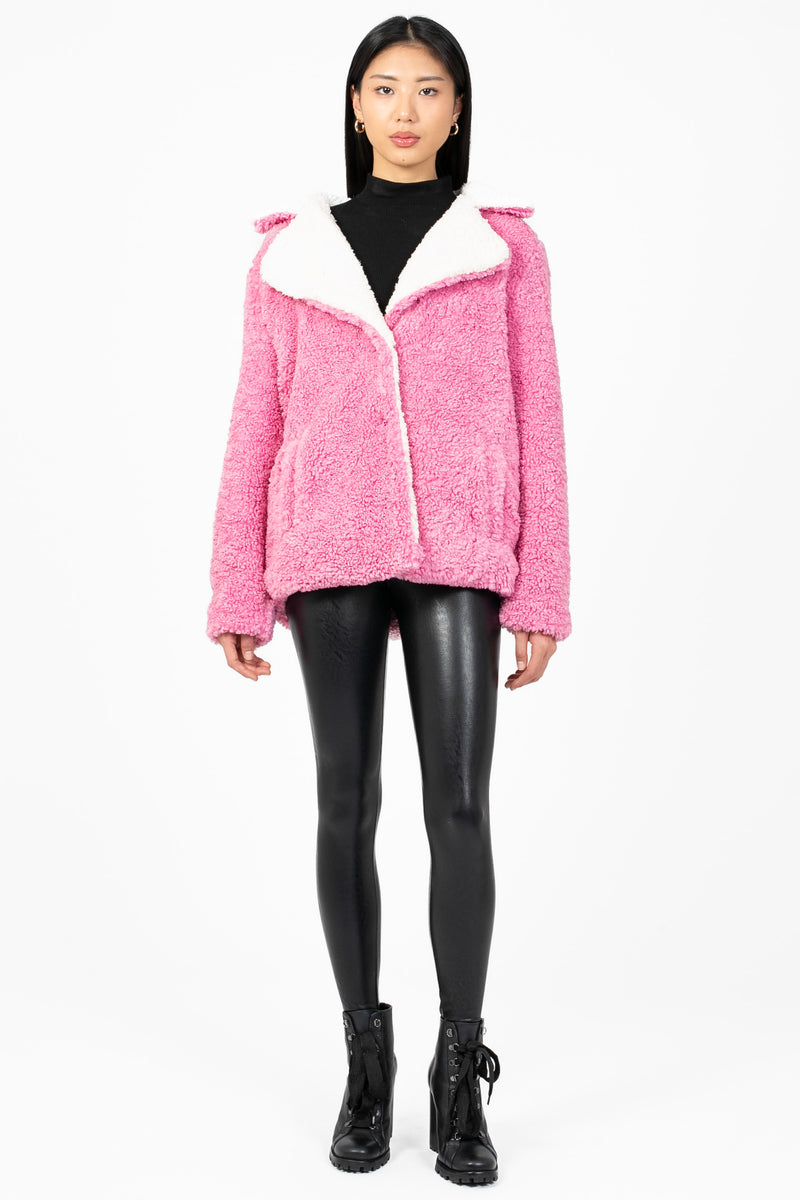 Amiri Contrast Fuzzy Jacket - honey