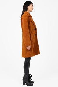 Eldara Teddy Midi Jacket - honey