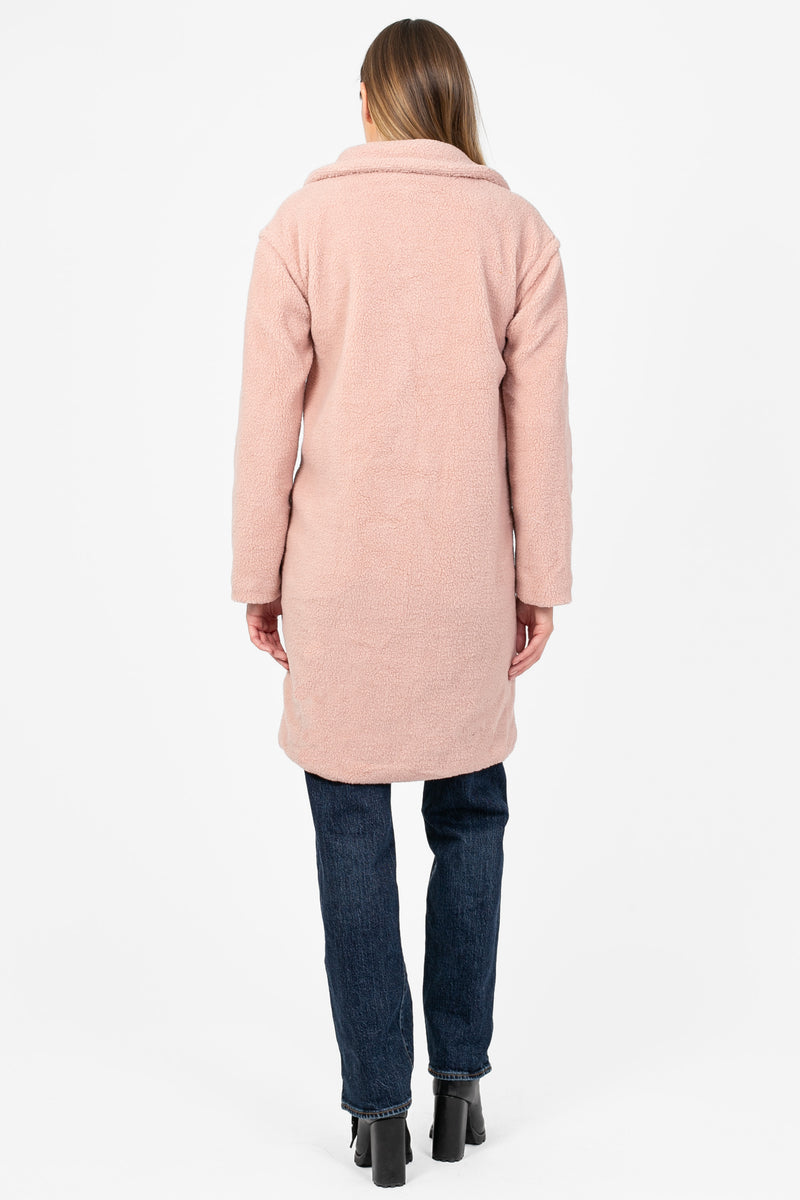 Eldara Teddy Midi Jacket - honey