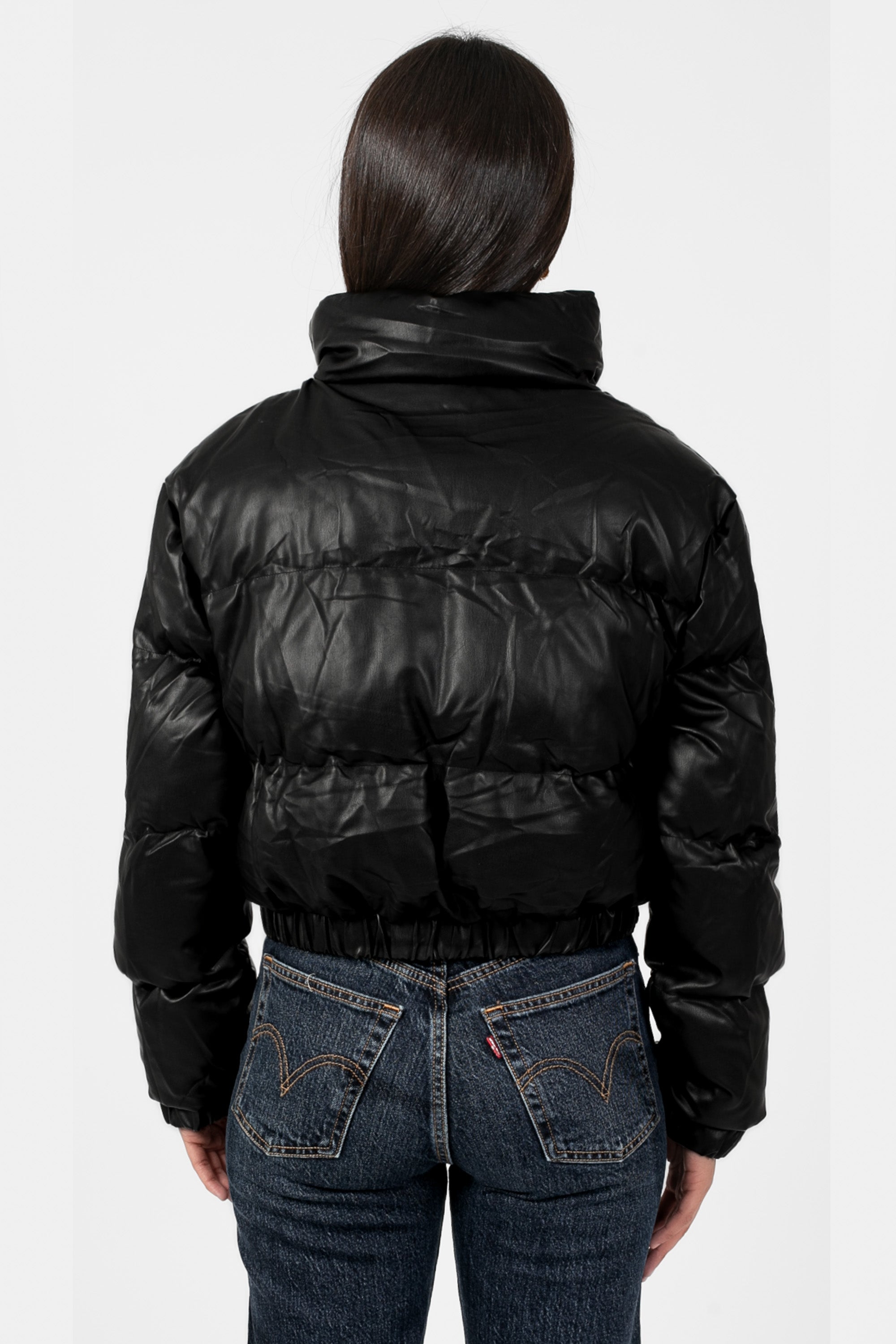 Rebel Faux Leather Bomber Jacket