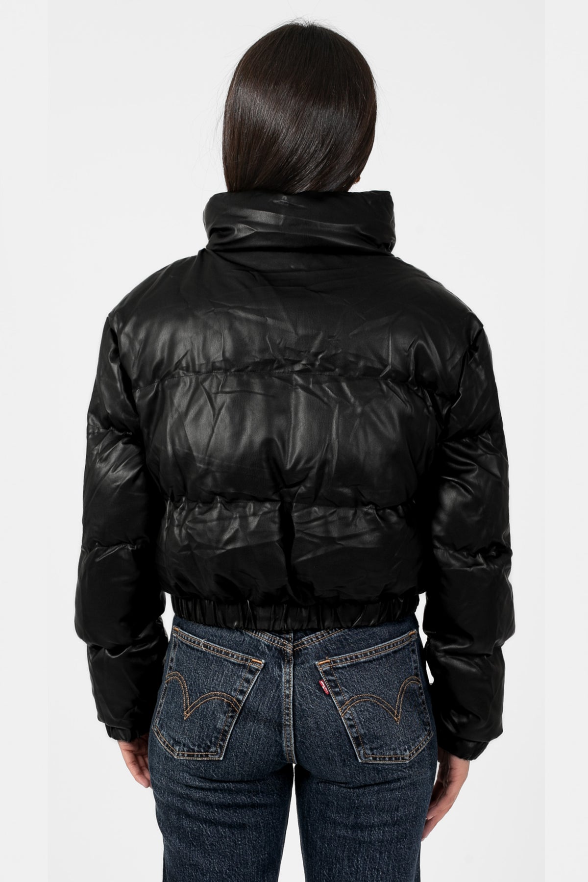 Rebel Faux Leather Bomber Jacket - honey