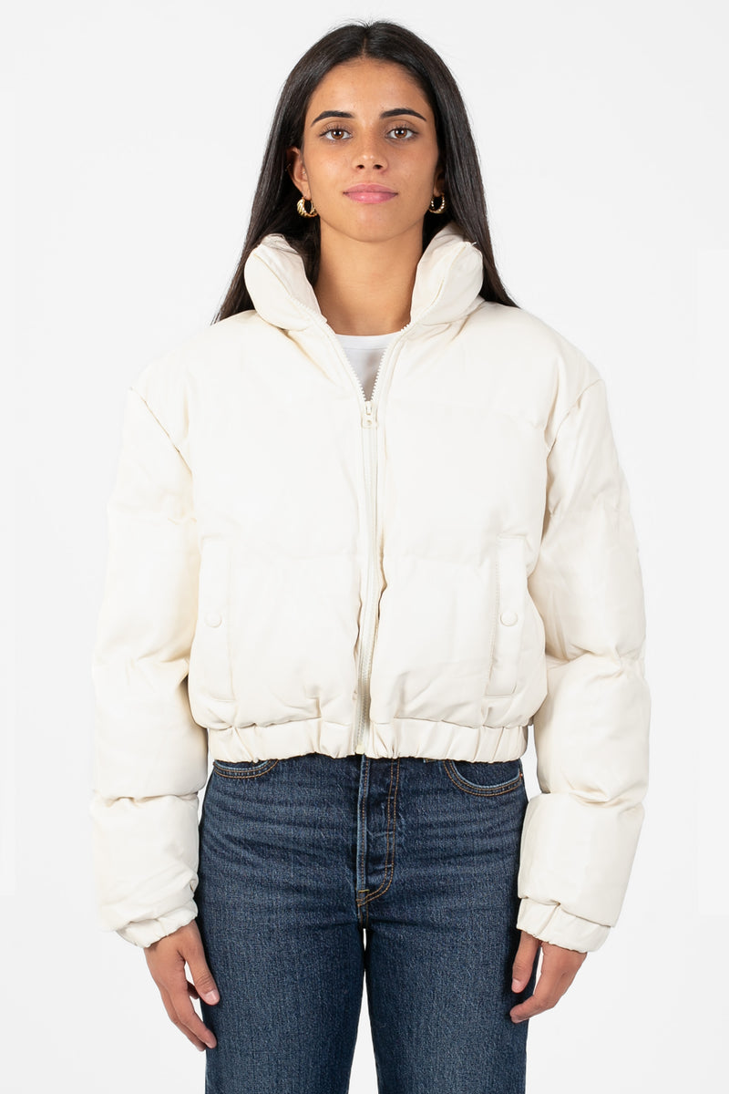 Rebel Faux Leather Bomber Jacket - honey