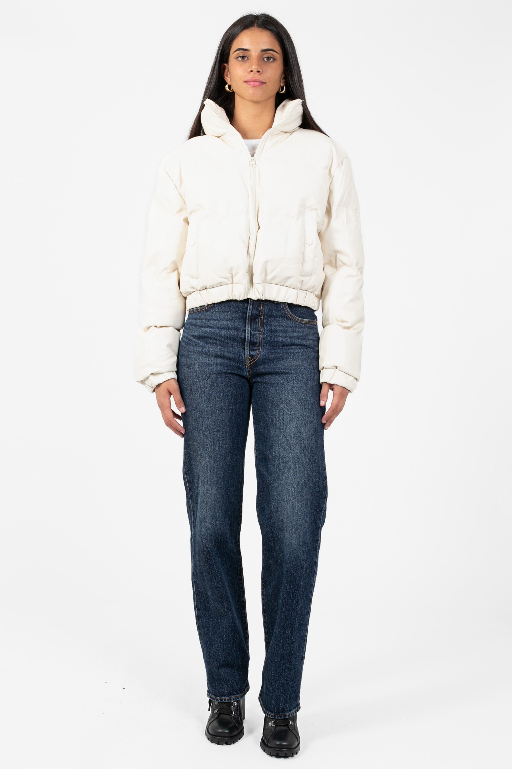 Rebel Faux Leather Bomber Jacket