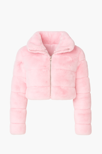 Aviva Striped Faux Fur Jacket