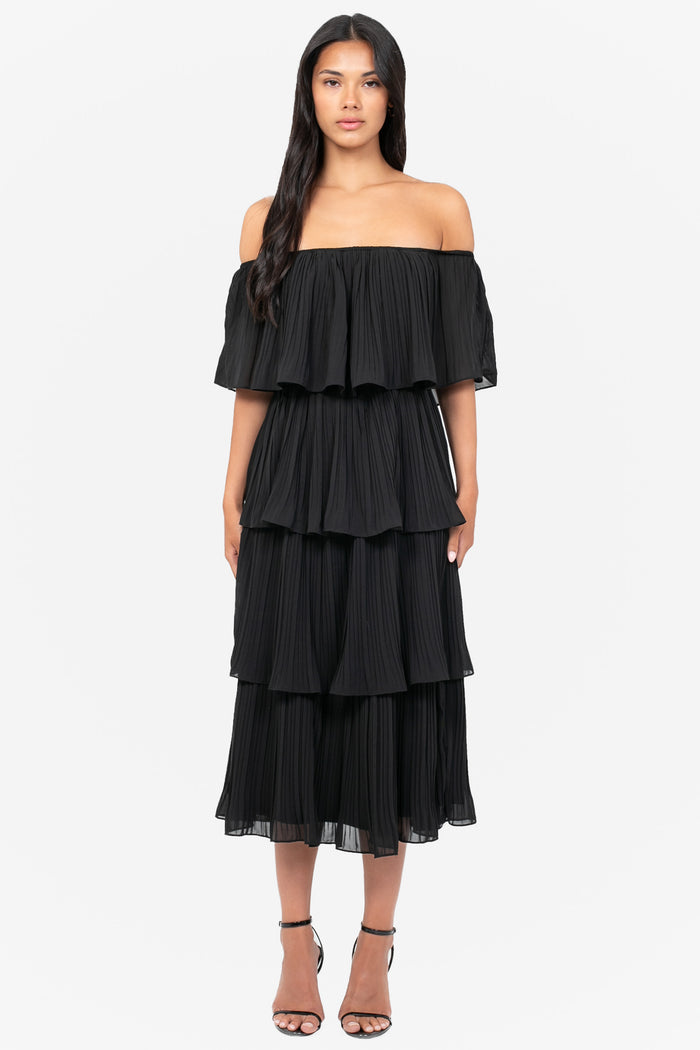 Marianne Pleated Midi Dress