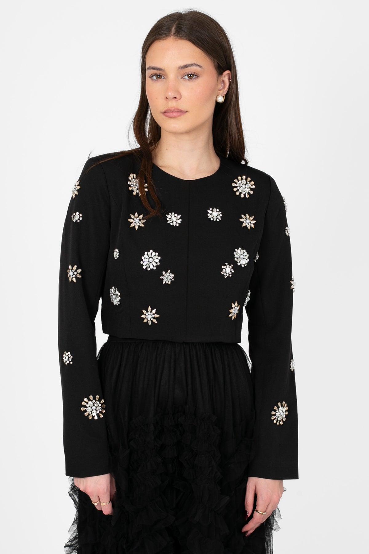 Esmerelda Sparkle Embellished Jacket - honey