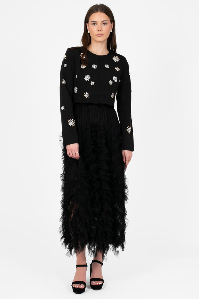 Esmerelda Sparkle Embellished Jacket - honey