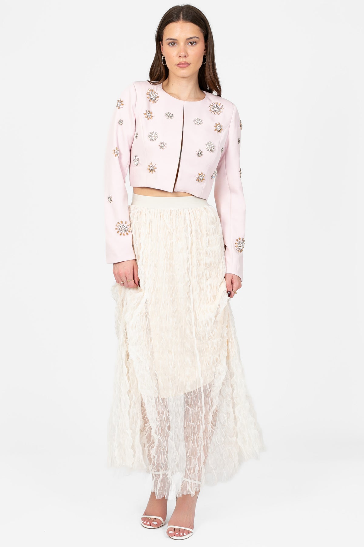 Esmerelda Sparkle Embellished Jacket - honey