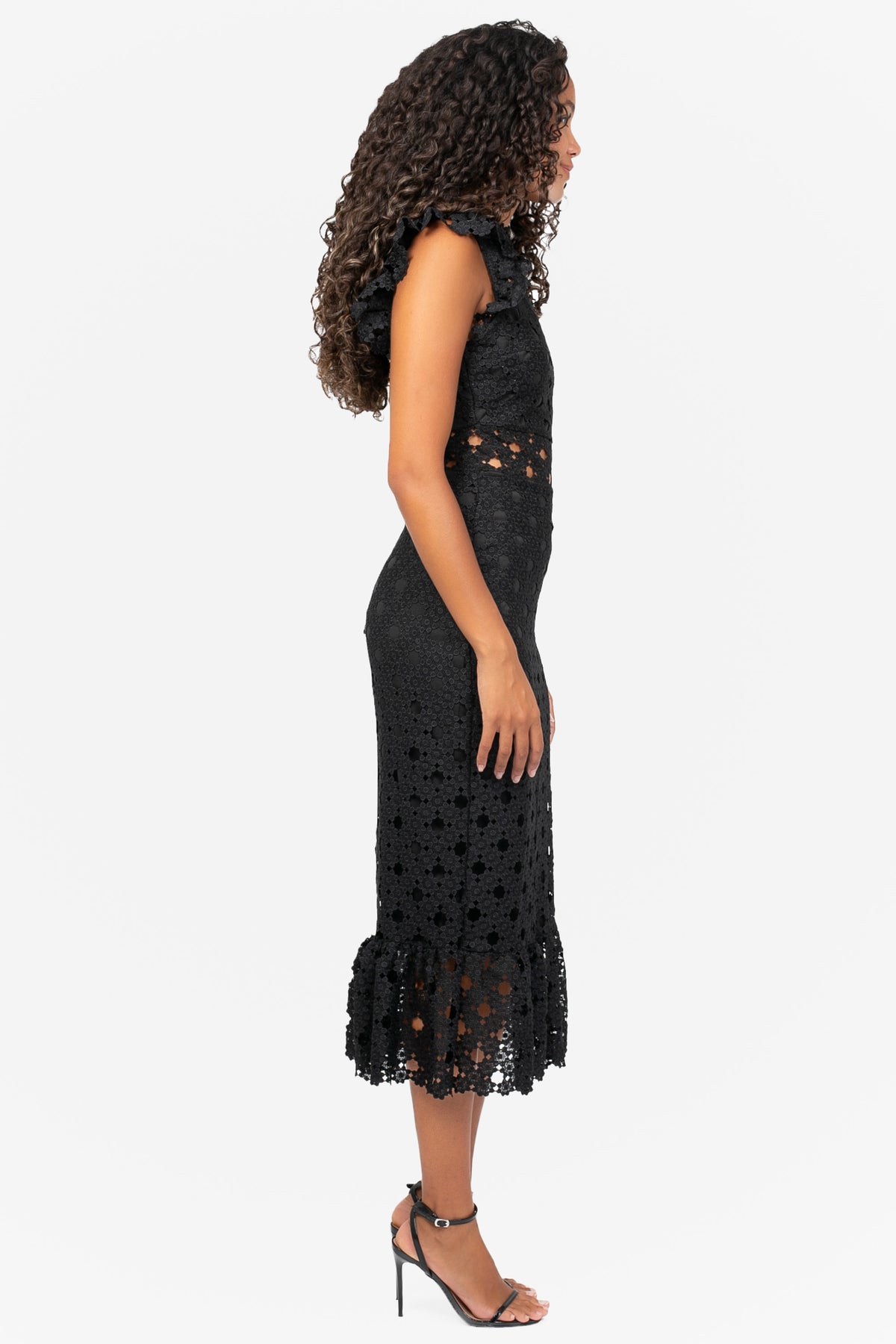 Samantha Lace Trumpet Bottom Midi Dress