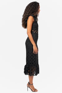 Samantha Lace Trumpet Bottom Midi Dress