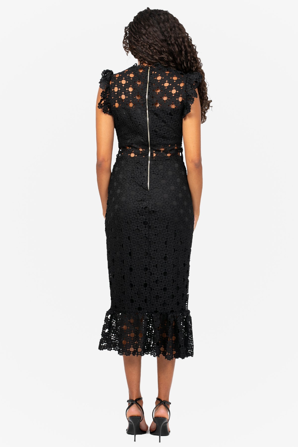 Samantha Lace Trumpet Bottom Midi Dress