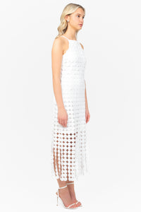 Winslet High Neckline Circle Lace Midi Dress