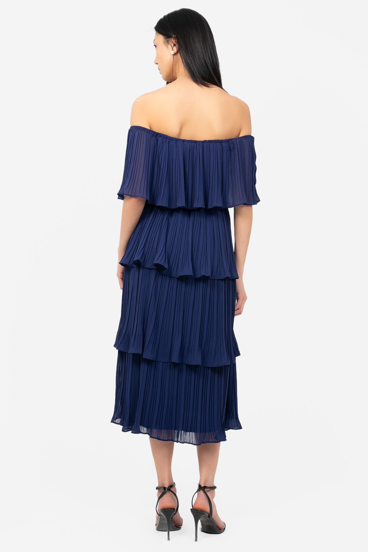 Marianne Pleated Midi Dress - honey