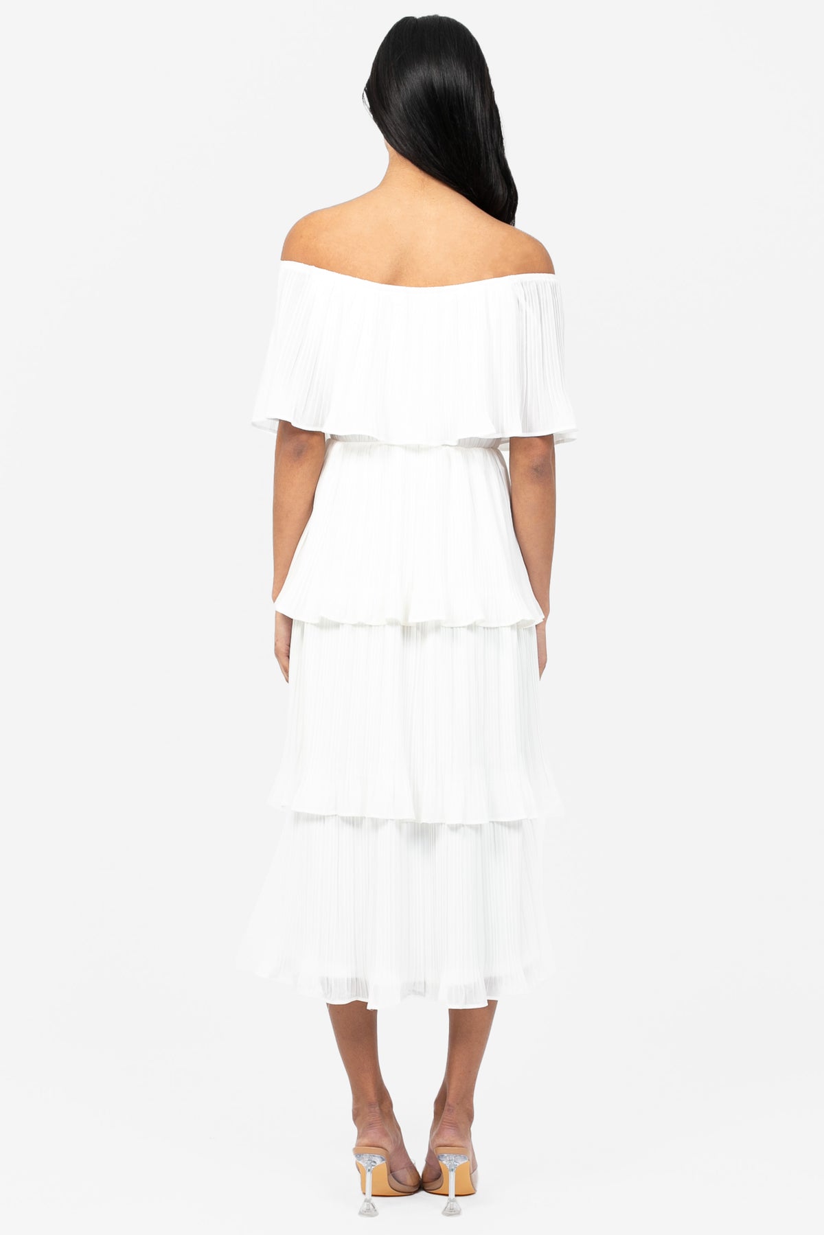 Marianne Pleated Midi Dress - honey