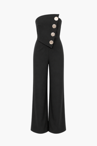 Rosavind Strapless Asymmetrical Jumpsuit