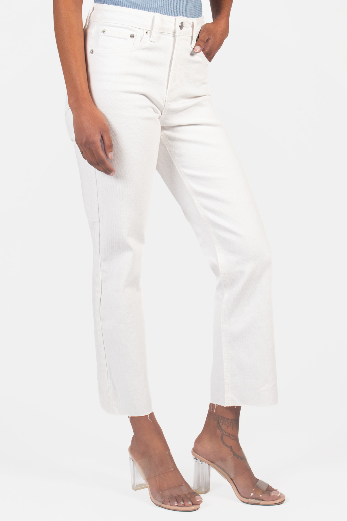 Just USA Hem Detail Straight Jeans