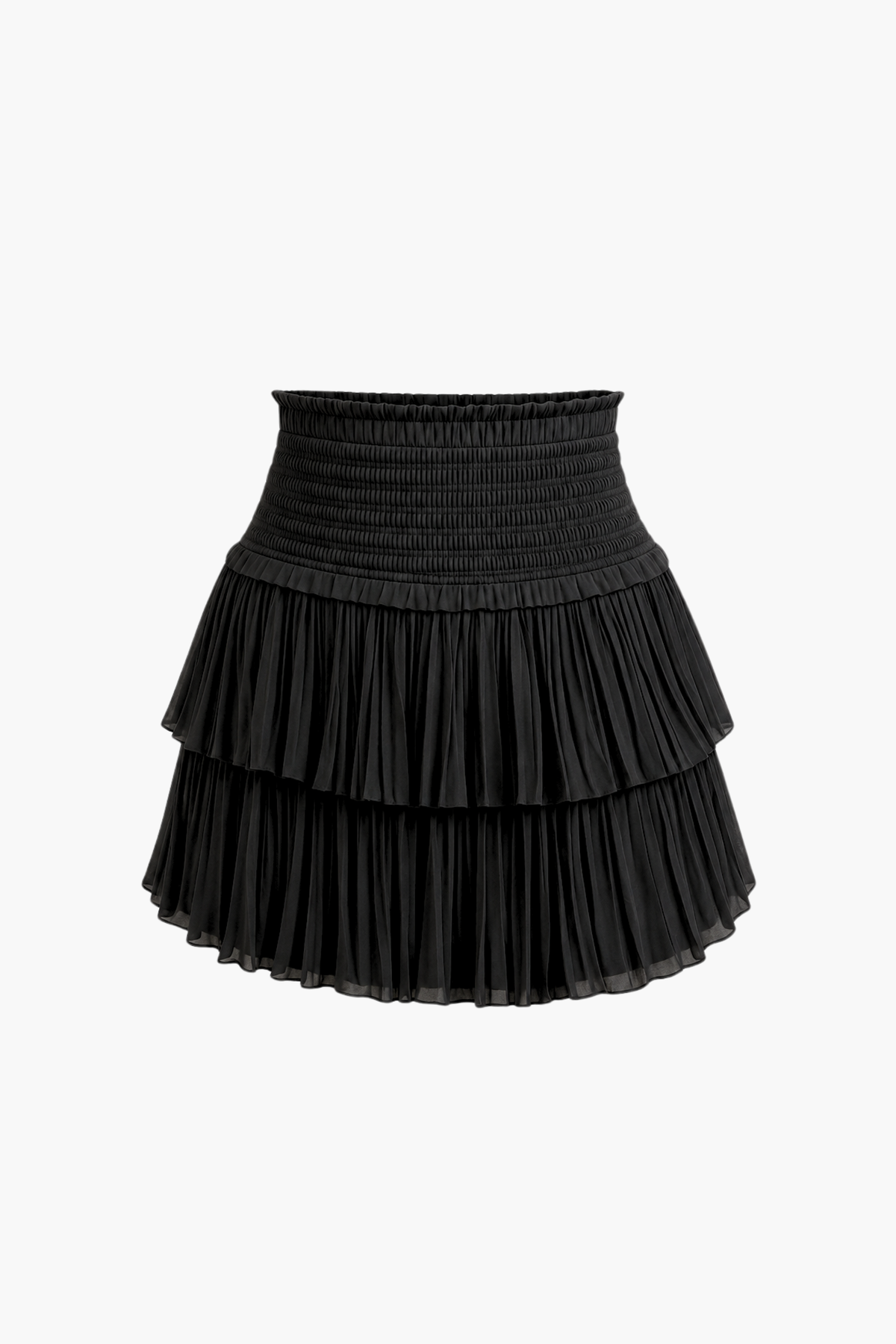 Evangeline Smocked Layer Mini Skirt